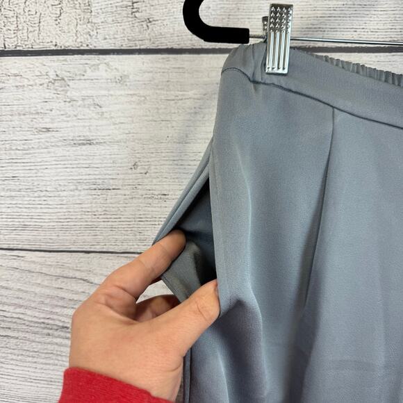 Nap Women's Lounge Cloud Blue Wide Leg Satin Feel Pajama Pants Size Large - Picture 4 of 12